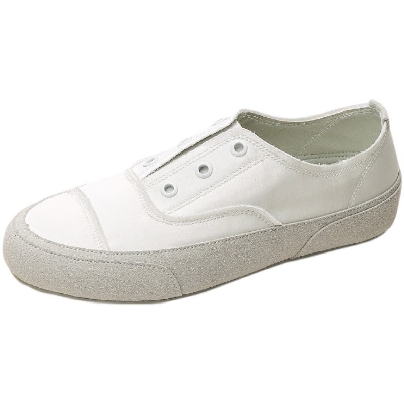 Ciabatte da donna in raso di seta, slip-on, in tela, 2025, nuove scarpe casual bianche con suola morbida spagnola_voghion.com