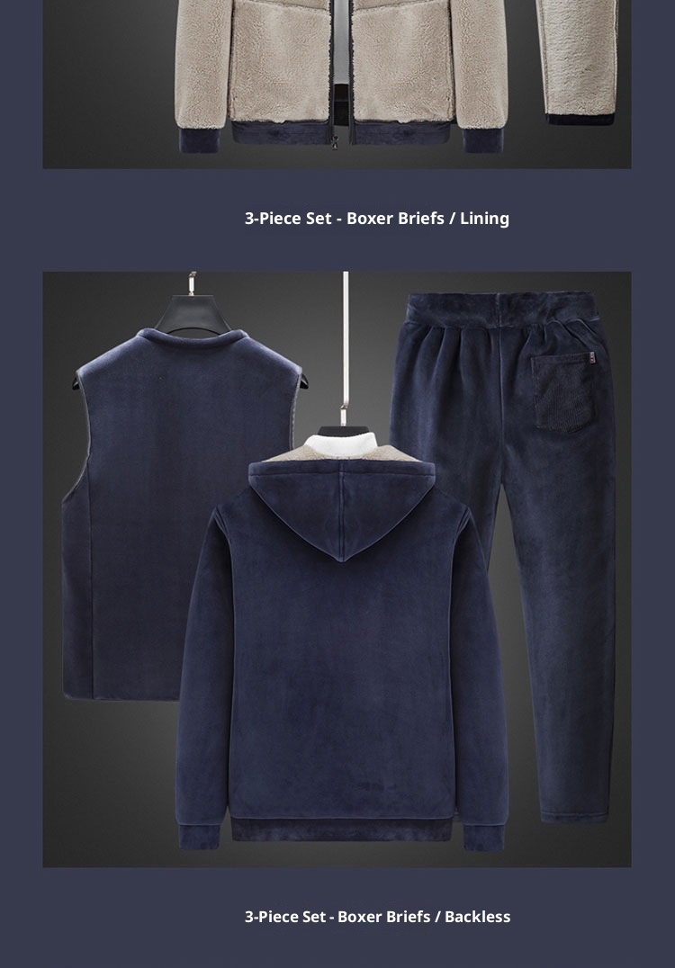 001 Three-Piece Winter Silver Fox Plus Size Sweatshirt Set For Men Thickened Warm Lamb Fleece Jacket Men's Sportswear_voghion.com