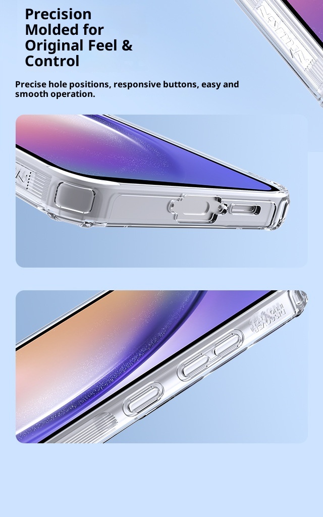 Étui de téléphone TechGlobe Nillkin compatible avec Samsung Galaxy A55 Aibag Transpaent magnétique souple avec protection contre les chocs_voghion.com