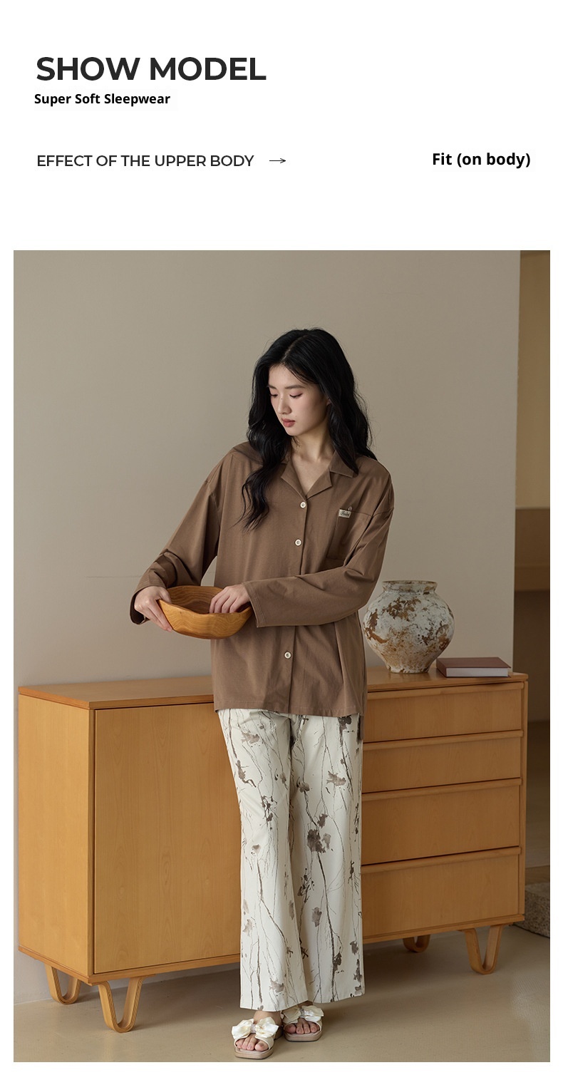 ChicShe 10A Antibacterial Pajamas For Women, Spring And Autumn Long Sleeve 2025 New Style, High-End Feel, Pure Cotton, Plus Size_voghion.com
