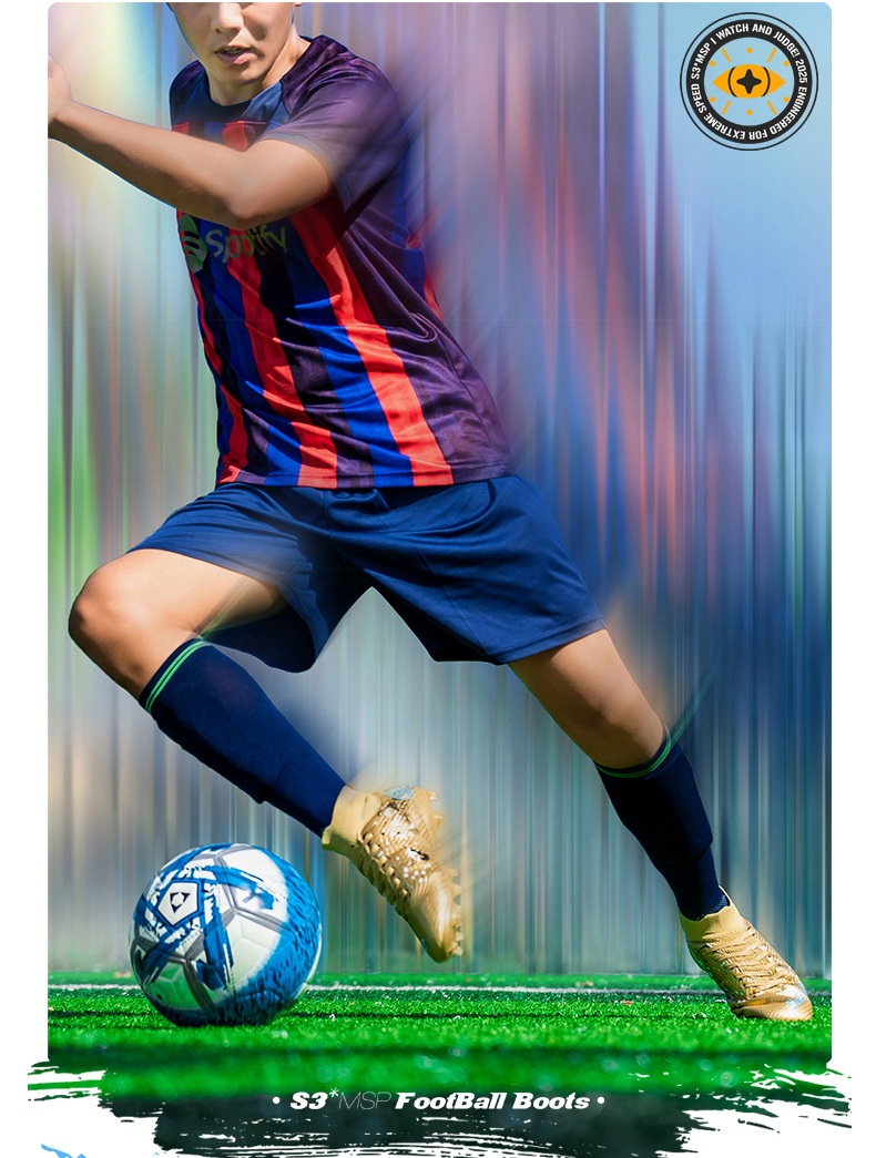 Chaussures de football montantes ShoeGlobe Wow personnalisées, style transfrontalier, en gros, à pointes longues Broken AG pour adultes, enfants et étudiants, style professionnel_voghion.com