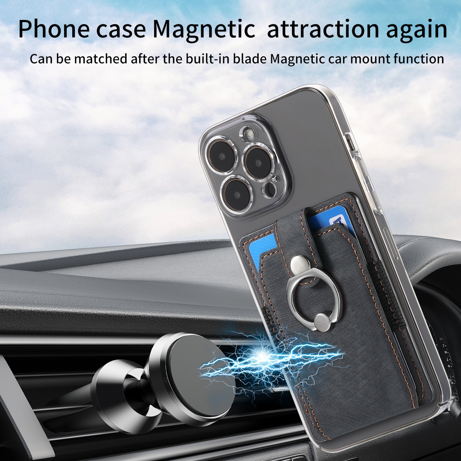 TechGlobe Compatible With Samsung Phone Multi-Model Universal Sleeve Back Sticker 3M Adhesive Card Insert Holder Gift Pack_voghion.com