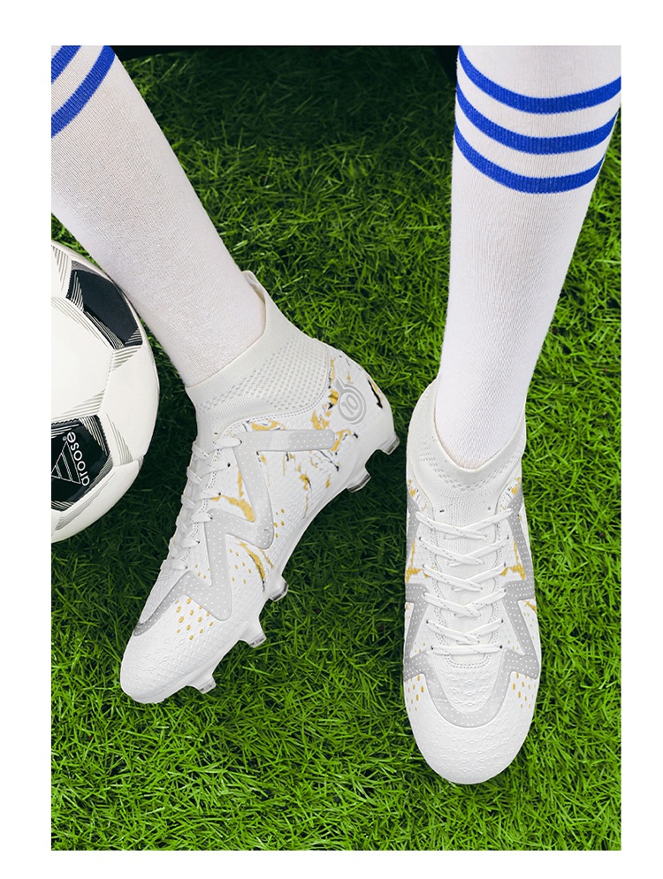 ShoeGlobe Cross-Border Xiyin Soccer Men And Women High-Top Competition Sports Spike Student Turf Green Training Shoes_voghion.com