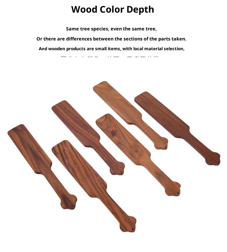 LuvBox Sexy Solid Walnut Wood Square Patting Ruler Long Teaching Whip SP Tool Punishment Training Prop SM Set_voghion.com
