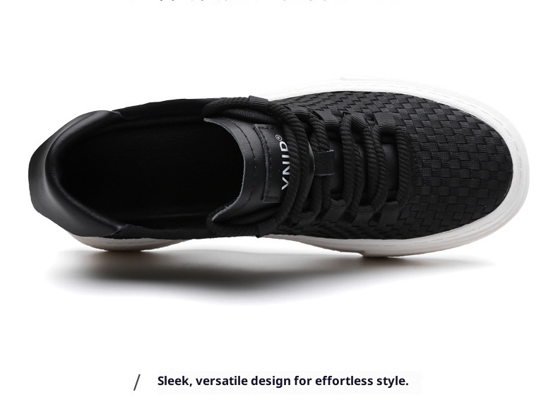 Zees Zees Ou Ruofeng New Breathable Woven Sneakers Versatile Casual Canvas Fashion Mesh Trendy Thick Sole Height Increasing Men's_voghion.com