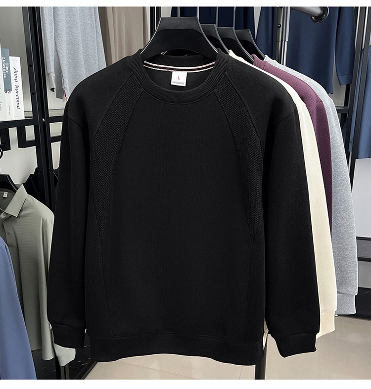 Erkek Çocuk Pamuklu Uzun Kollu Tişört İlkbahar Sonbahar 2025 Yeni Yuvarlak Yaka Sweatshirt İç Giyim Ağır Tabanlı Gömlek Erkek Stili_voghion.com