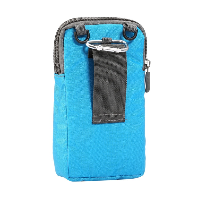 TechGlobe Universal Plaid Canvas Zipper For IPhone 11 Samsung Huawei Phone Waist Hanging Bag Protective Case_voghion.com