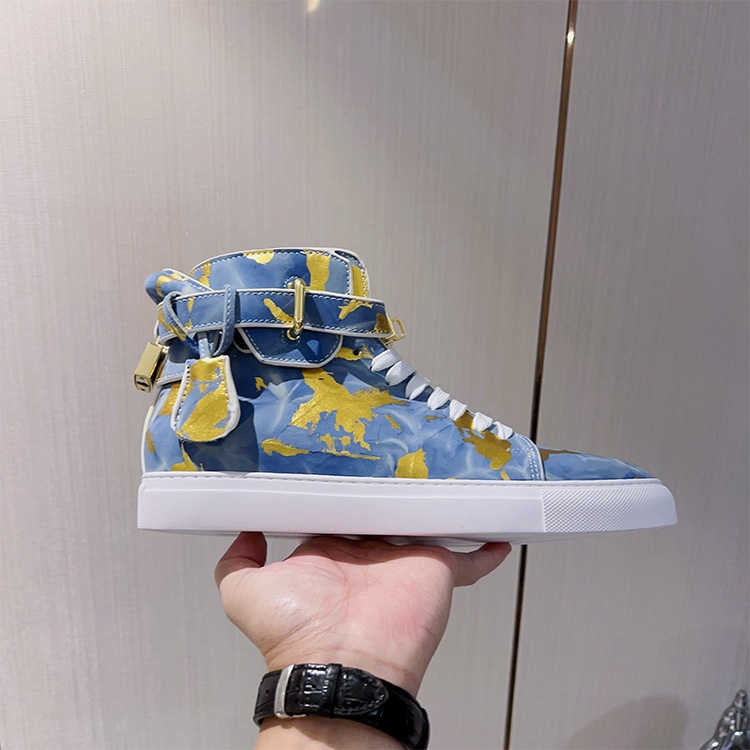 Zees Zees Zees European Style Men's Camouflage Graffiti Couple High-top Korean Trendy Brand Fashion Street Dance Casual Lace-up Lock_voghion.com