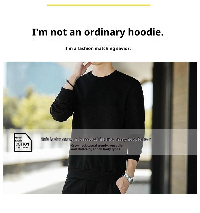 Erkek Çocuk %100 Pamuklu Sweatshirt Sonbahar Marka İnce Yuvarlak Yaka Uzun Kollu Erkek Öğrenci Polar Tişört Trend Üst Kadın_voghion.com