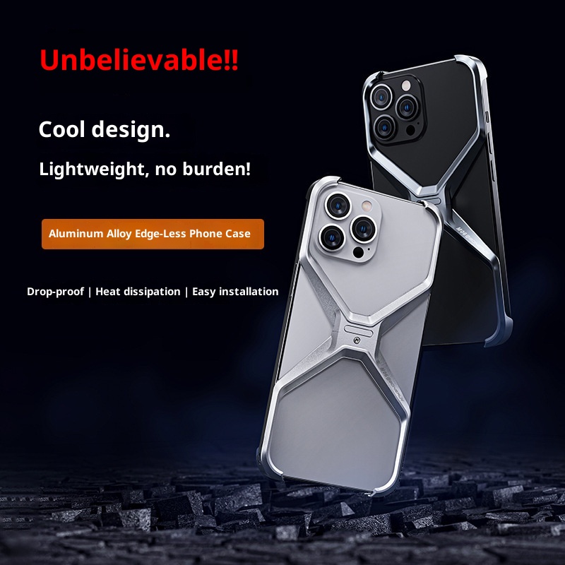 TechGlobe Suitable For 17 Max Phone IPhone 16 Pro Aluminum Alloy New Hollow Frameless Heat Dissipation X Case_voghion.com