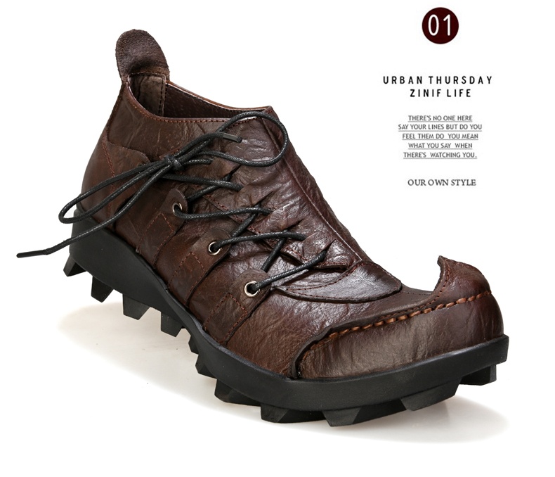 Zees Spring Genuine Personalized Men's Nightclub Trendy Soft Youth Business Formal Leather Pointed Toe Top Layer Cowhide_voghion.com