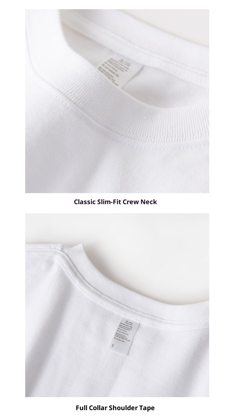 boy 270g Long Sleeve T-Shirt For Men, Thick Cotton, Loose Fit, Solid Color, White, Spring And Autumn Sweatshirt, Japanese_voghion.com