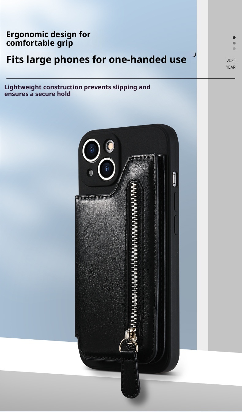 TechGlobe Back Sticker Multi-Functional Creative Insert Stand Holder Card Zipper Phone Case DIY Free Matching_voghion.com