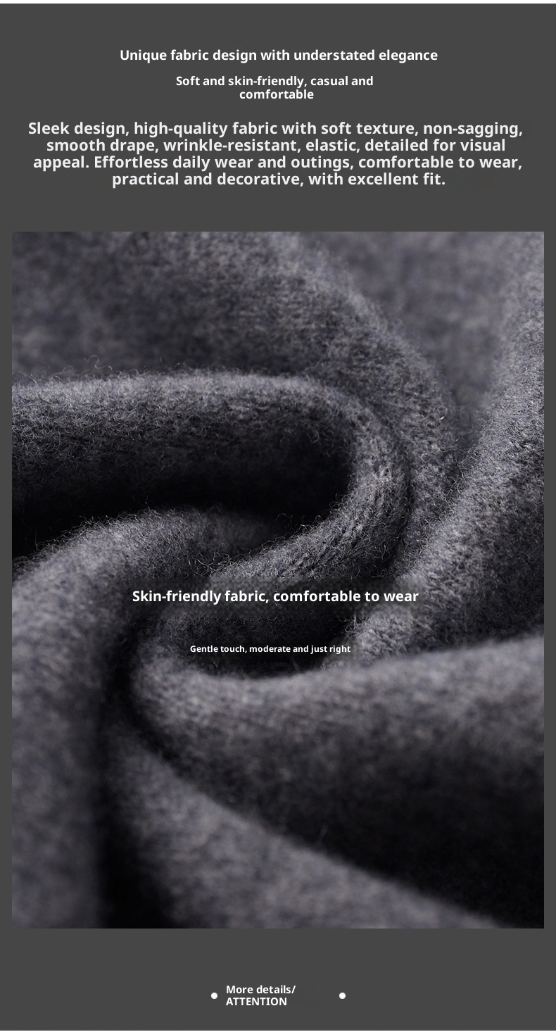 001 Neuer, dicker, lässiger Kaschmiranzug für Herren, bestehend aus einem Wollpullover mit halbem Rollkragen, einer Strickjacke mit Reißverschluss und einer locker sitzenden Hose._voghion.com