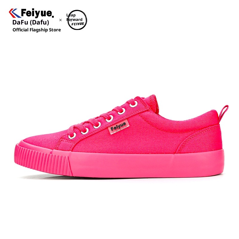 Zees Zees Zees Feiyue Pink Spring New Men's Pure Red Women's Flagship Store Casual Versatile Trendy Canvas Shoes_voghion.com