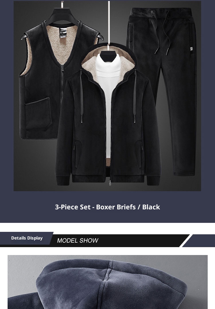 001 Three-Piece Winter Silver Fox Plus Size Sweatshirt Set For Men Thickened Warm Lamb Fleece Jacket Men's Sportswear_voghion.com