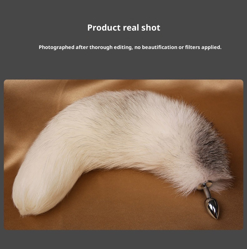 LuvBox SM Plug anale in metallo Back Court Prodotti per uomini e donne Strumenti sessuali per coppie Coda di volpe con capelli veri Flirt sexy Dropshipping_voghion.com