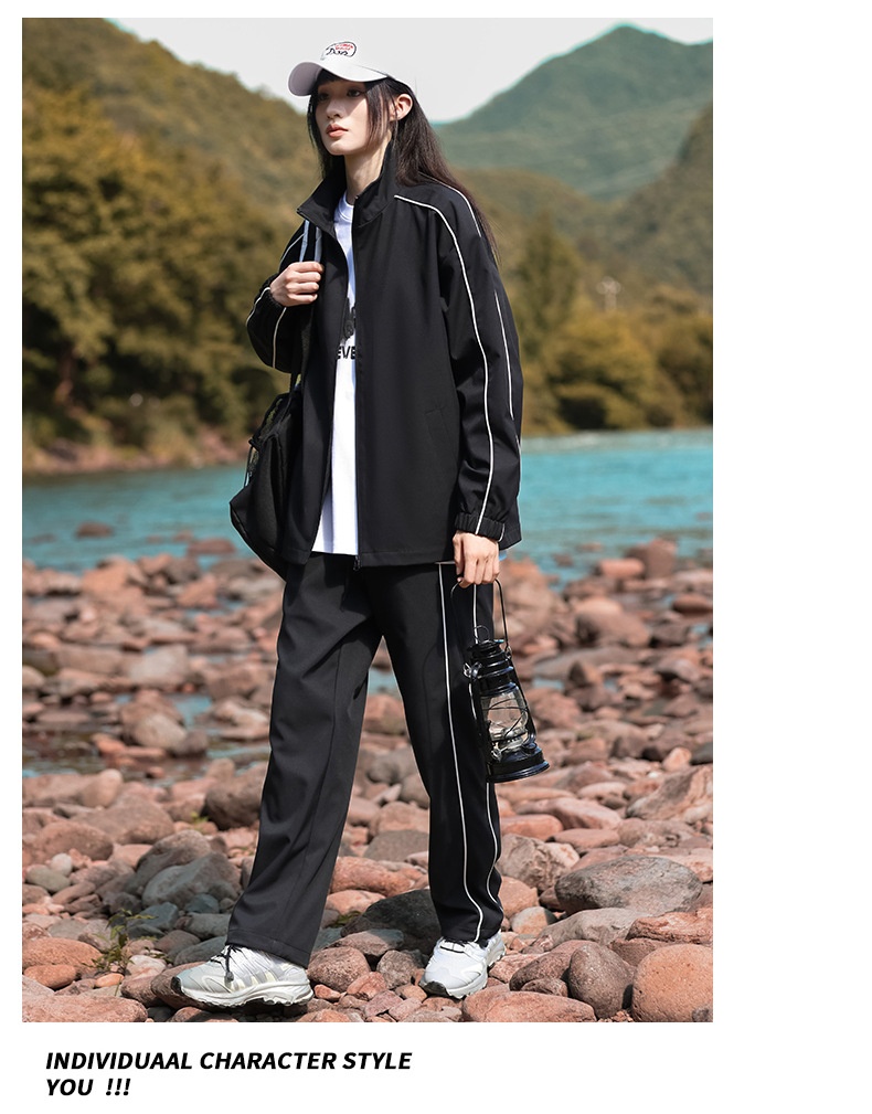 001 Completo casual alla moda, giacca e pantaloni da esterno, due pezzi, per uomo, acquisto di gruppo_voghion.com