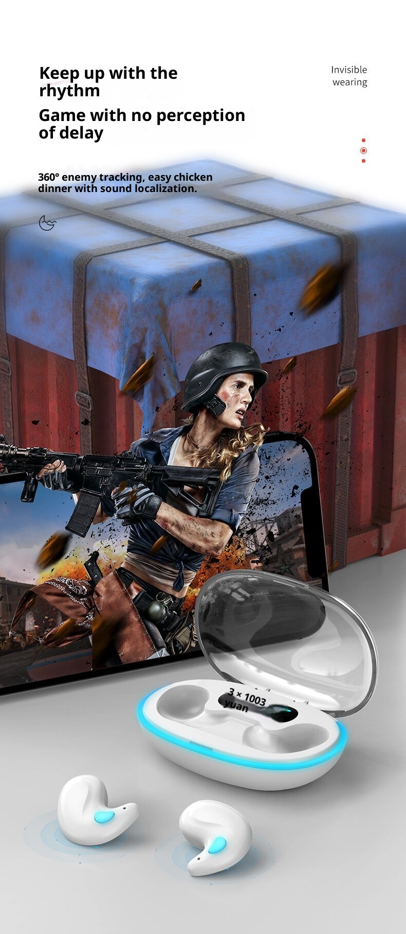 3c Cross-Border Hot-Selling X55 Sleep Bone Conduction Mini Noise Cancelling Digital Display Ultra-Long Battery Life Macaron_voghion.com