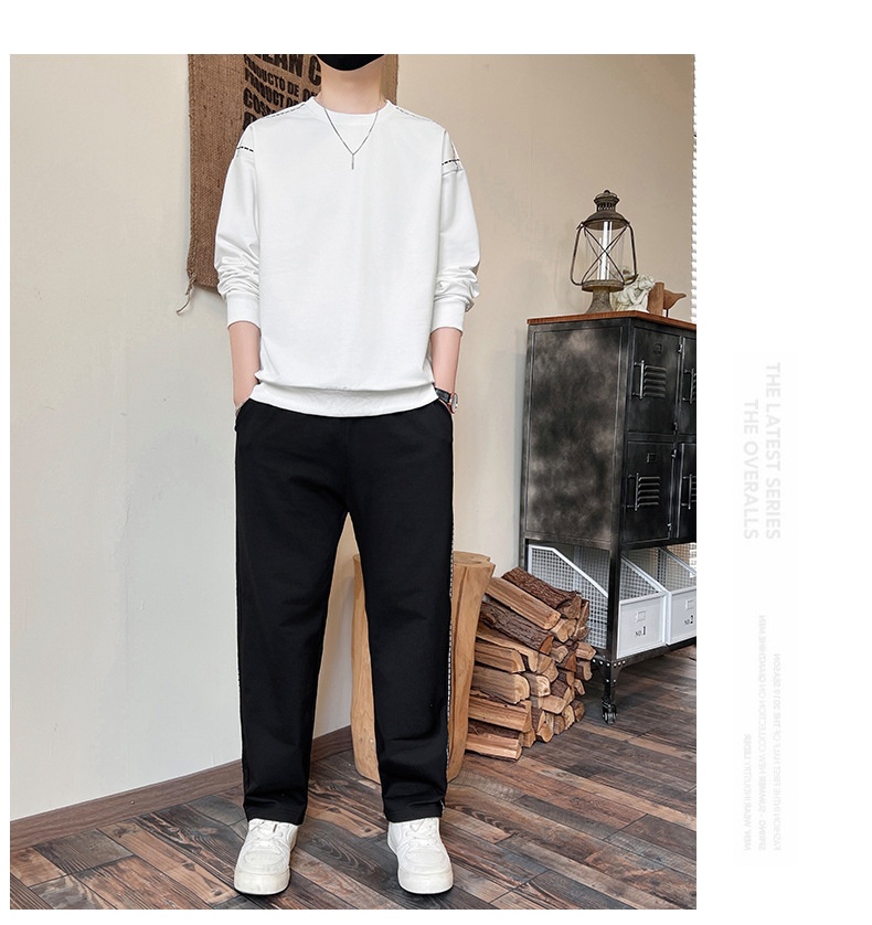 001 Diyu Shenlong Sweatshirt Casual For Men Spring And Autumn Long Pants Round Neck Pullover Tracksuit Two-Piece Set_voghion.com