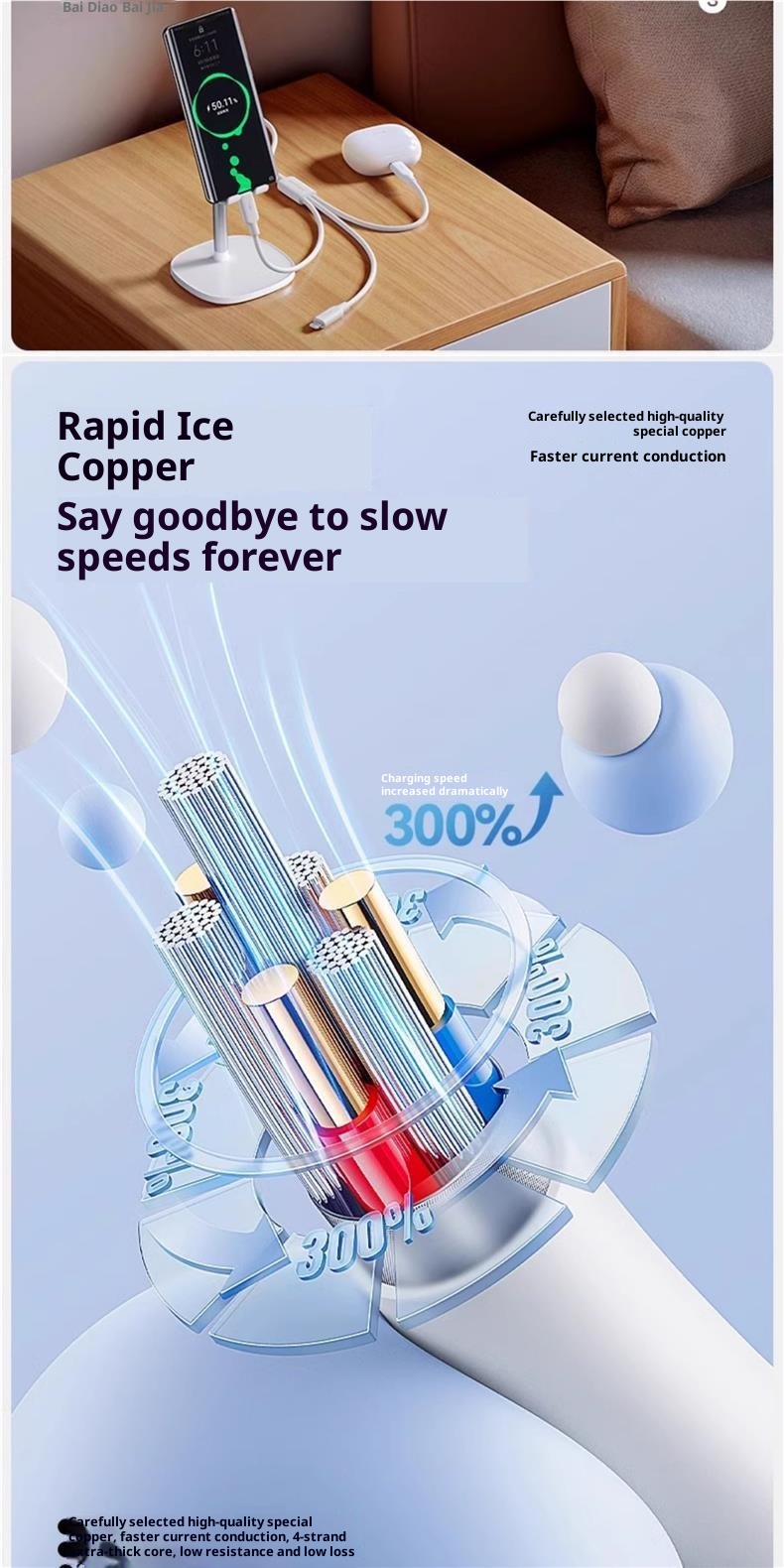 Officiële originele oplader 3-in-1 data 120W supersnelle kop één-naar-drie oplaadkabel universeel_voghion.com