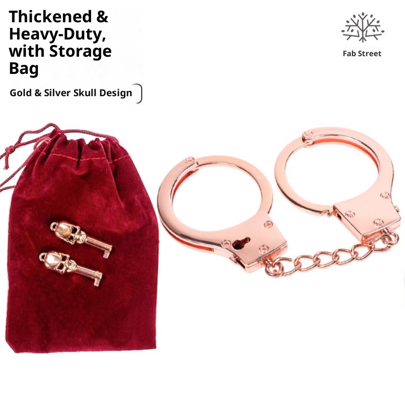 LuvBox Alloy Metal Handcuffs SM Bracelet Restraint Binding Iron Sexy Toys Adult Training Tools Personalized Decoration_voghion.com