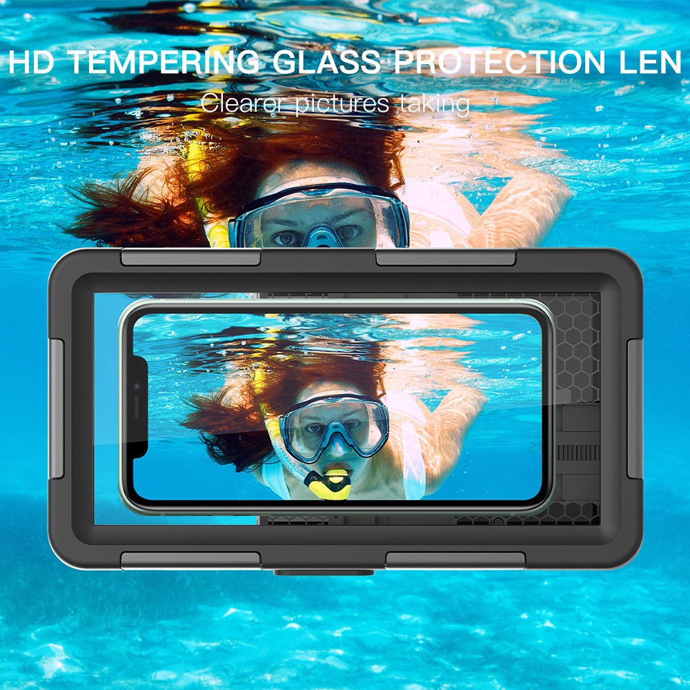 TechGlobe Cross-border Sports Snorkeling Phone subacqueo 15 m compatibile con custodia impermeabile per immersioni Samsung_voghion.com