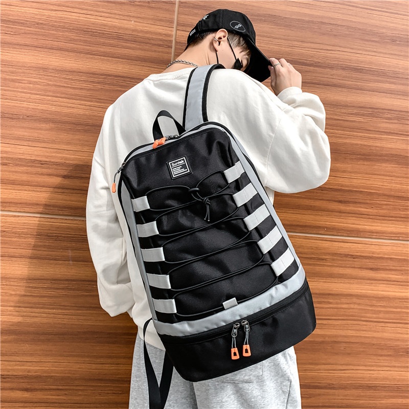 ActiveGo 24 Zaino per studenti autunno inverno da uomo, doppio spallaccio, grande capacità, stile college, borsa da viaggio per esterni, transfrontaliero_voghion.com