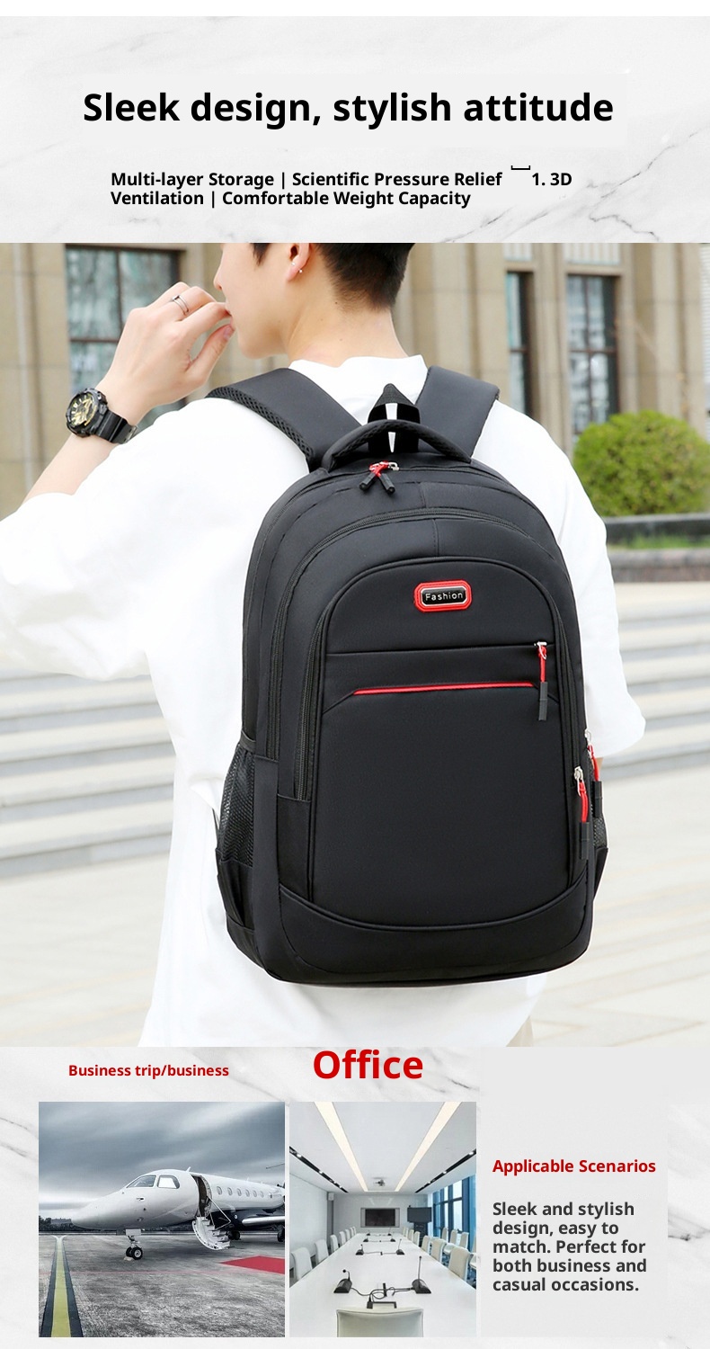 Sac à dos ActiveGo pour le commerce international, grande capacité, idéal pour ordinateur, le sport, la randonnée, l'alpinisme et les courts séjours. Sac à dos étudiant pour les voyages d'affaires et de loisirs._voghion.com