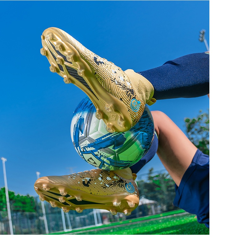 Chaussures de football montantes ShoeGlobe Wow personnalisées, style transfrontalier, en gros, à pointes longues Broken AG pour adultes, enfants et étudiants, style professionnel_voghion.com