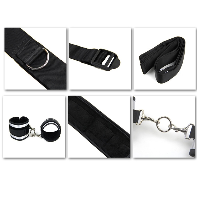 LuvBox Nuovo Stile Cinturino Una Parola Multi Cerchio Legatura Restrizione Letto Erotico Alternativa SM Regolabile Mani E Piedi Giocattoli Sessuali_voghion.com