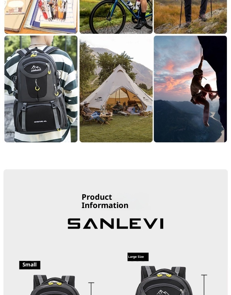 ActiveGo 30L Hiking Men's Double Shoulder Bag Women's Lightweight Outdoor Professional Waterproof 2025 New Large Capacity Travel_voghion.com