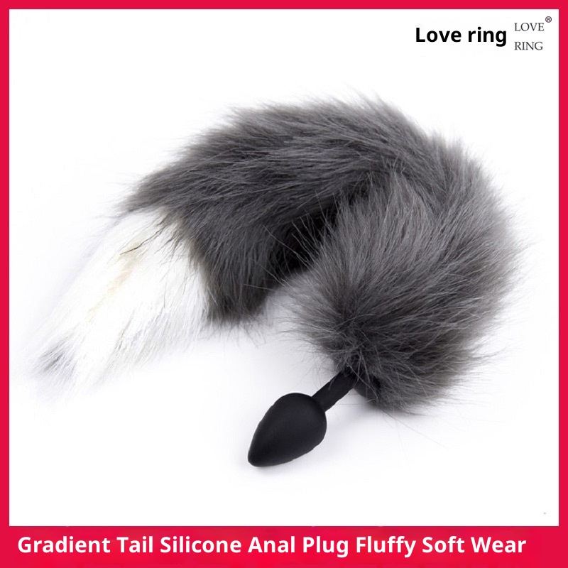 LuvBox Coda indossabile Colore sfumato Serie Fox Masturbatore femminile Plug anale in silicone Giocattoli sessuali di coppia_voghion.com