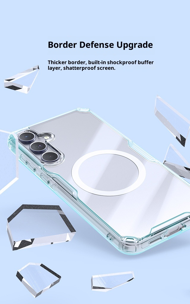 Étui de téléphone TechGlobe Nillkin compatible avec Samsung Galaxy A55 Aibag Transpaent magnétique souple avec protection contre les chocs_voghion.com