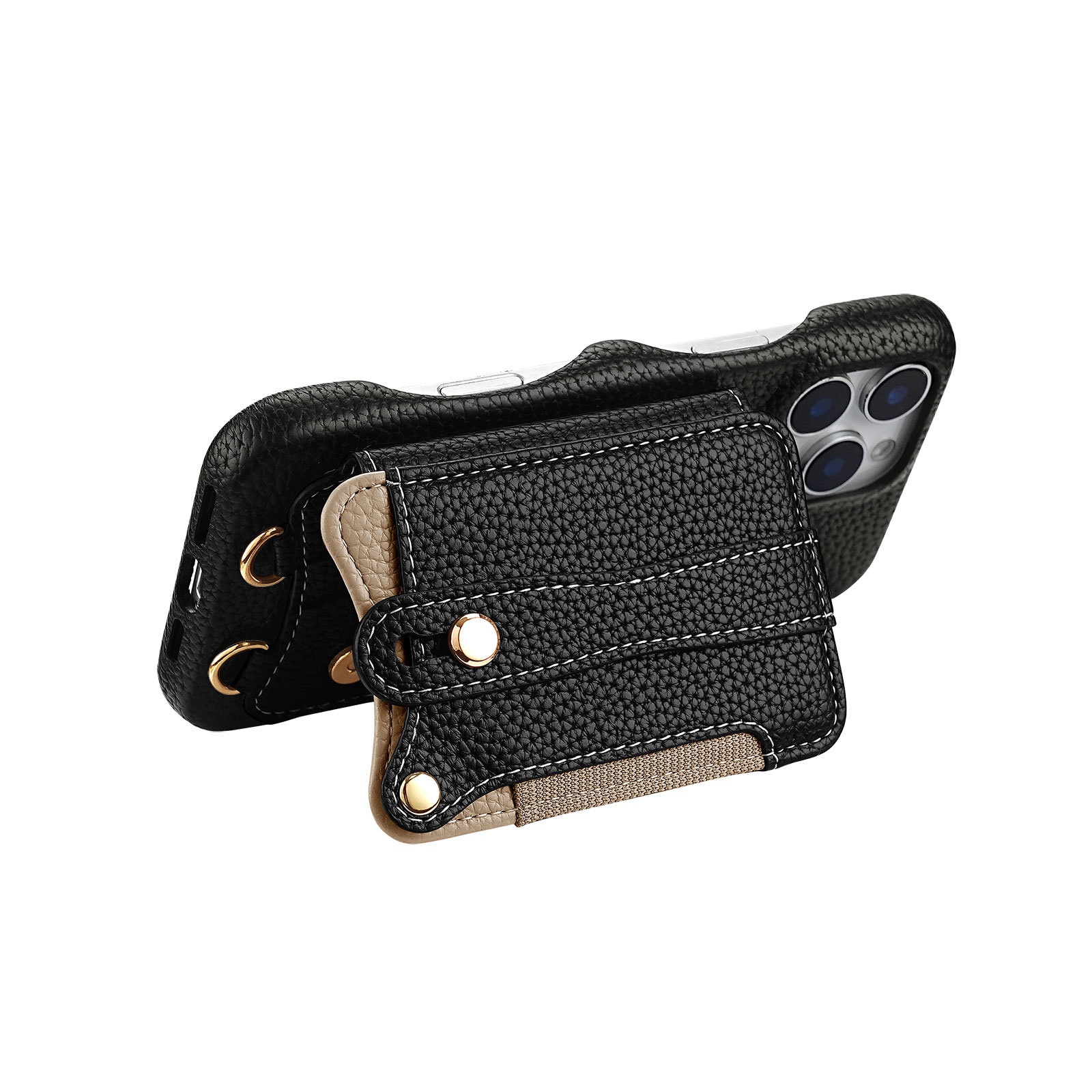 Custodia a tracolla in pelle creativa TechGlobe adatta per iPhone 17 Pro Max con porta carte a coda di pesce_voghion.com