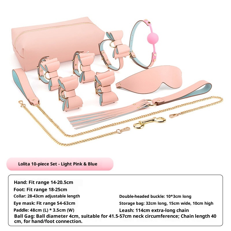 LuvBox SM Toys Set Kombinationsgeschenkset mit Handschellen, Halsband, Augenbinde und Aufbewahrungstasche für Erwachsene und Paare. Verfügbar für Dropshipping._voghion.com