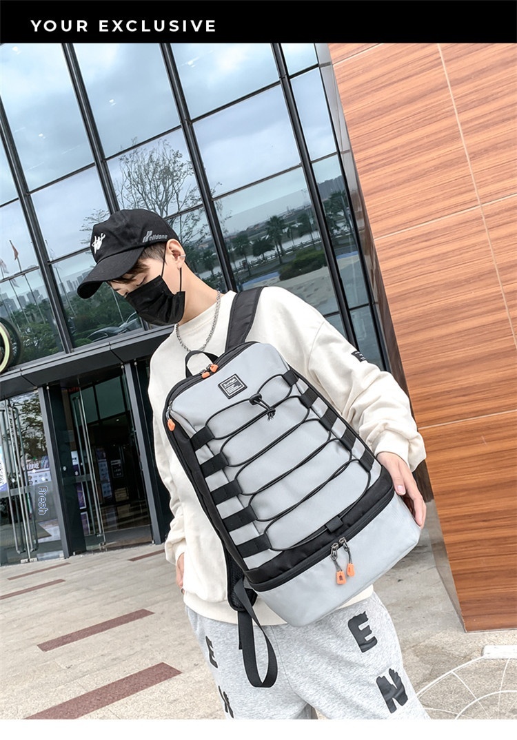 ActiveGo 24 Zaino per studenti autunno inverno da uomo, doppio spallaccio, grande capacità, stile college, borsa da viaggio per esterni, transfrontaliero_voghion.com