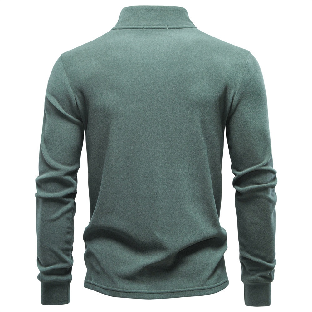 Jungen Warm Base Layer Sweatshirt mit Reißverschluss, Stehkragen, Langarm, Neu 2025, Herren Europäische Größe, Herbst/Winter Derong_voghion.com