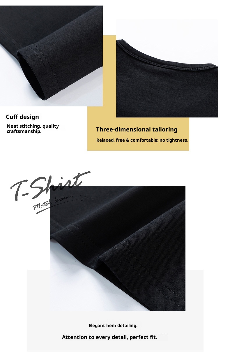 T-shirt à manches longues et col rond pour garçon, 100% coton, coupe ajustée, style sport, sweat-shirt imprimé tendance, t-shirt basique pour homme_voghion.com