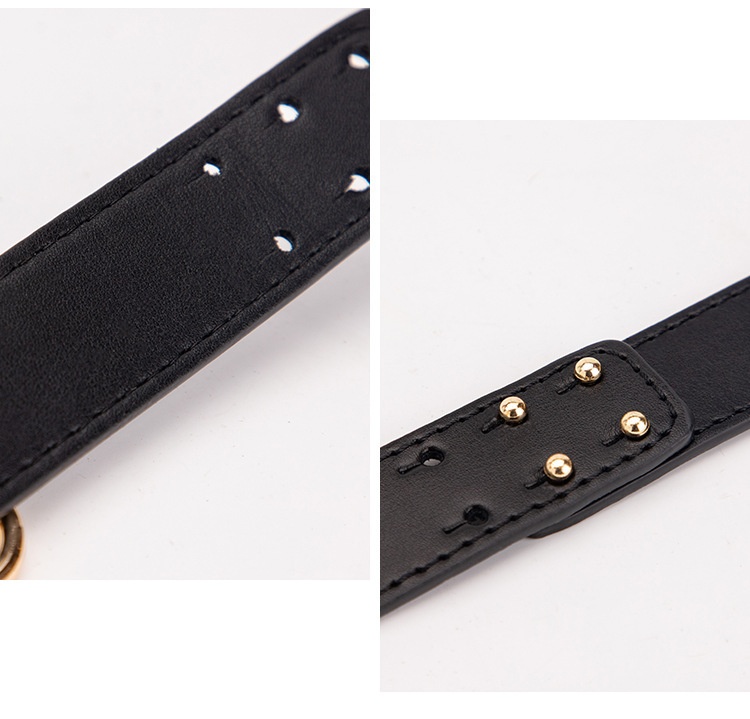 LuvBox SM Sex Toys Set Manette per mani e piedi Collare con catena di ferro da trazione Frusta con nappe in pelle di alta qualità_voghion.com