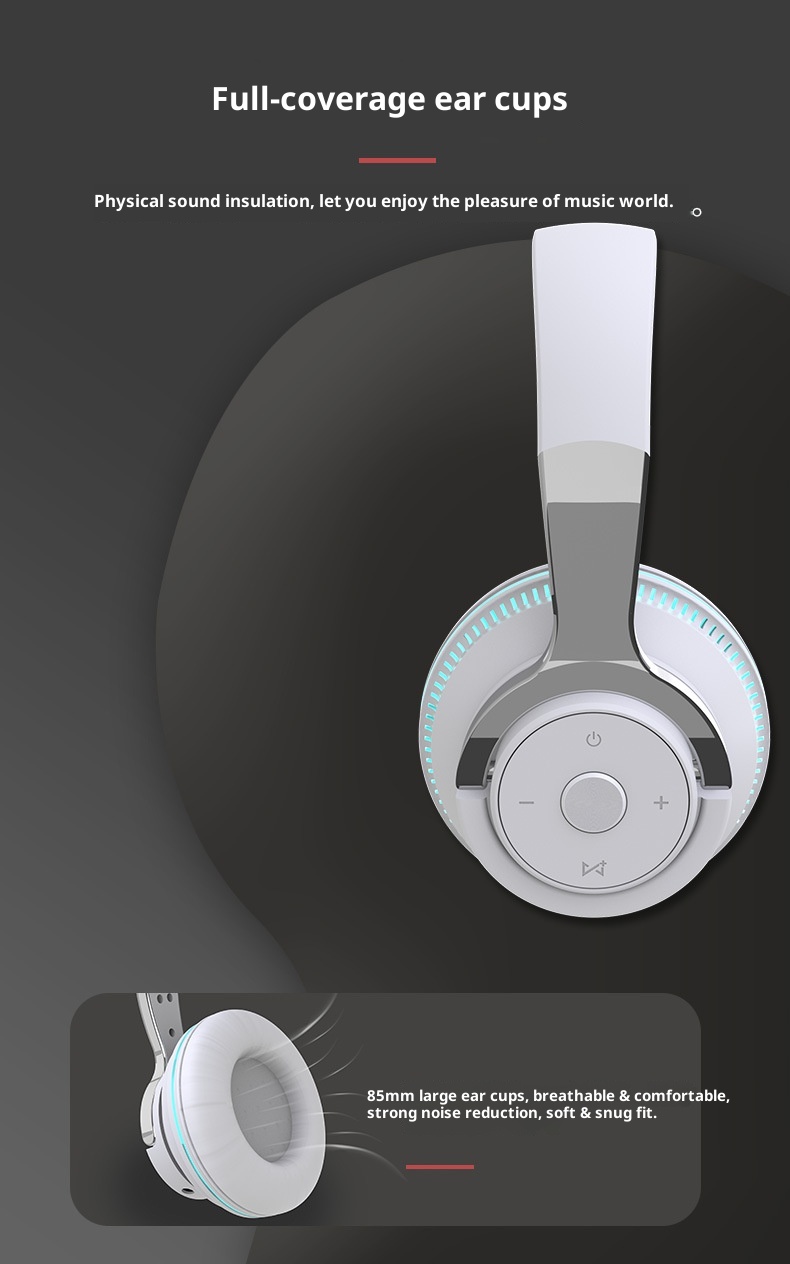 3c New Cross-Border Hot-Selling Wireless Over-Ear Bluetooth Headphones With Deep Bass Stereo Sound, Card Slot, Colorful_voghion.com