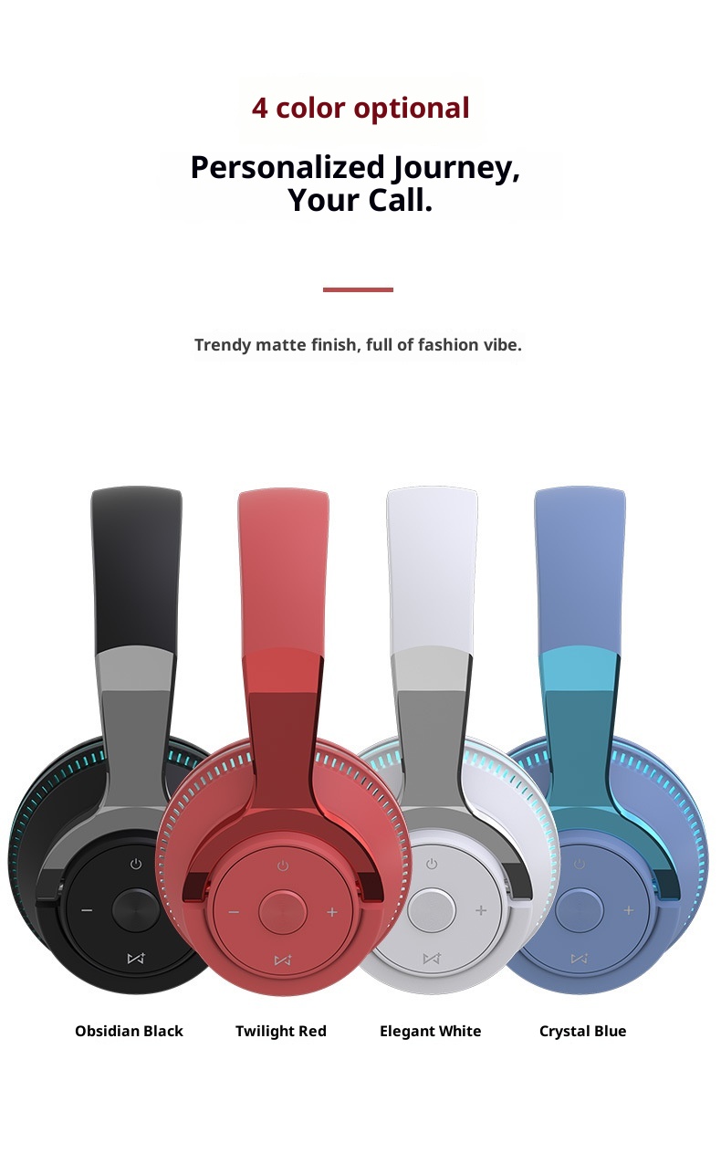 3c New Cross-Border Hot-Selling Wireless Over-Ear Bluetooth Headphones With Deep Bass Stereo Sound, Card Slot, Colorful_voghion.com