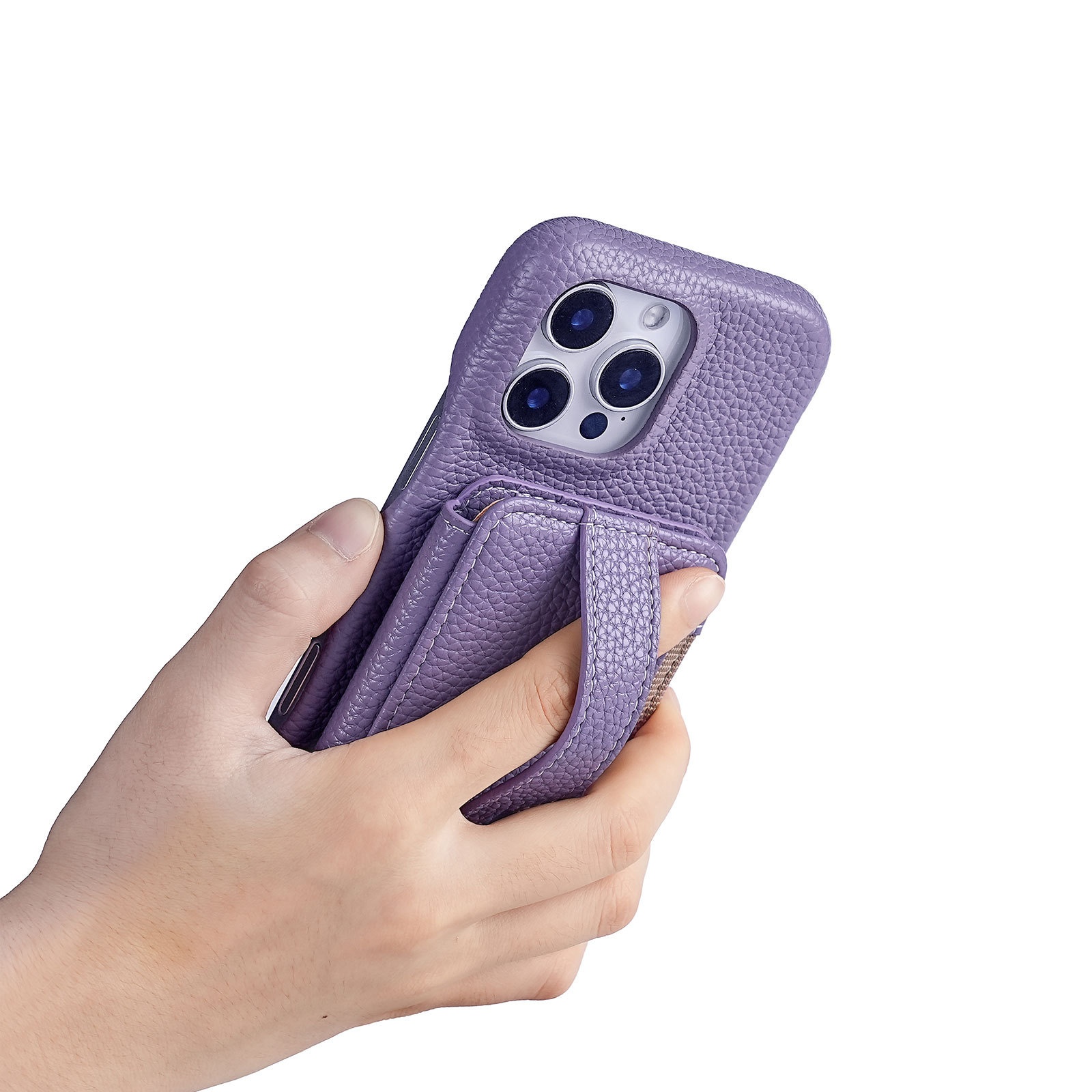 Custodia a tracolla in pelle creativa TechGlobe adatta per iPhone 17 Pro Max con porta carte a coda di pesce_voghion.com