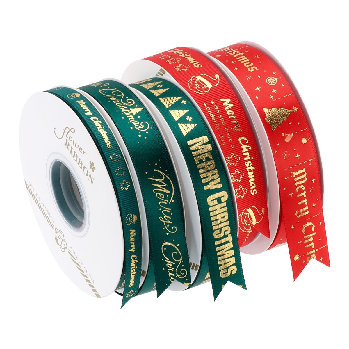 Lillian In Stock Confezione regalo all'ingrosso fai da te con stampa in oro Nastro natalizio Cravatta_voghion.com