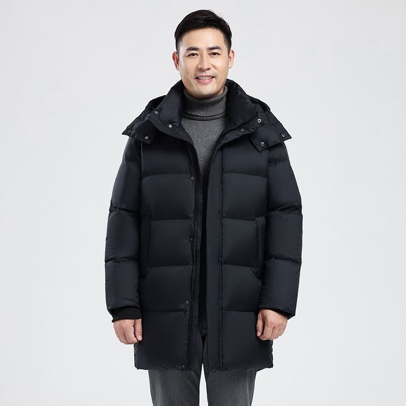 Winterjacke für Jungen 2025, mittellang, dick gefüttert, mit Daunenfüllung, warm, ideal für Väter, kältebeständige Kleidung, Großhandel_voghion.com