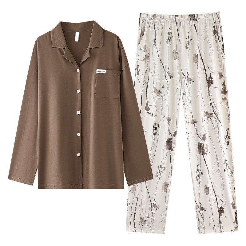 ChicShe 10A Antibacterial Pajamas For Women, Spring And Autumn Long Sleeve 2025 New Style, High-End Feel, Pure Cotton, Plus Size_voghion.com