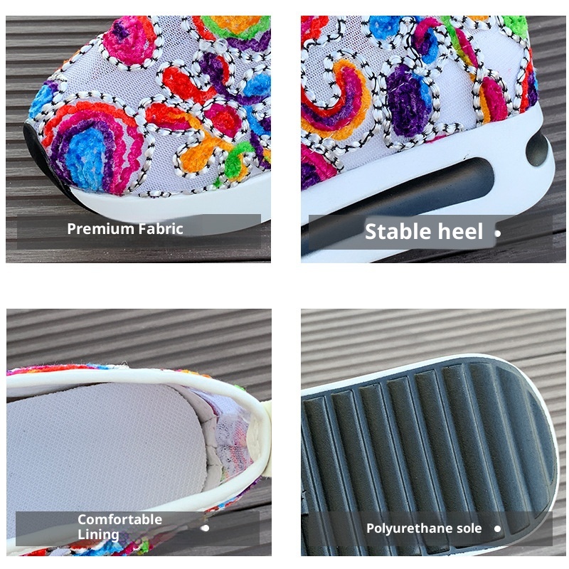 2024 New European And American Style Large Graffiti Slip-On Women's Size 42 Independent Station Cross-Border Trade_voghion.com