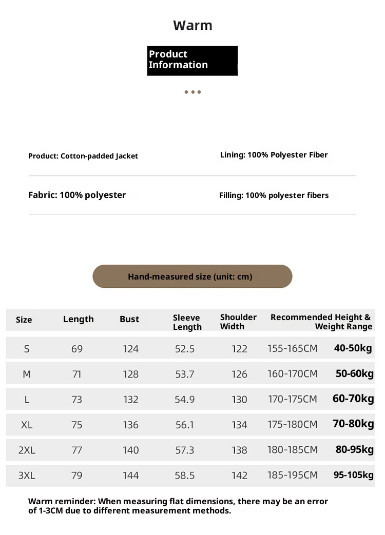 Wintermantel für Damen und Herren mit Stehkragen, Paar-Outfit, dick gefüttert, warm, kurze Daunenjacke aus Baumwolle, Oberbekleidung_voghion.com