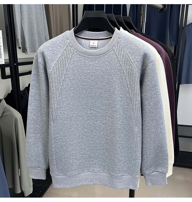 Erkek Çocuk Pamuklu Uzun Kollu Tişört İlkbahar Sonbahar 2025 Yeni Yuvarlak Yaka Sweatshirt İç Giyim Ağır Tabanlı Gömlek Erkek Stili_voghion.com