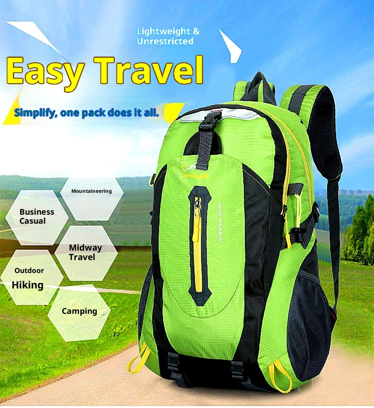 Sac à dos ActiveGo pour l'alpinisme transfrontalier, léger, grande capacité, résistant à l'eau, pour les voyages et les activités sportives décontractées._voghion.com